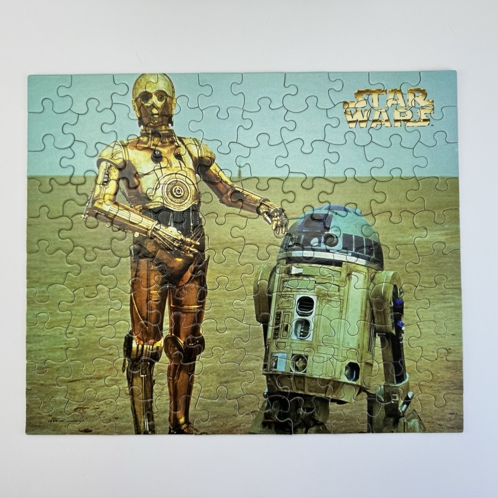 Star Wars C-3PO R2-D2 100 Piece Puzzle 1978 Milton Bradley Vintage COMPLETE